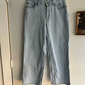 Abercrombie Loose High Rise Wide Leg Jeans